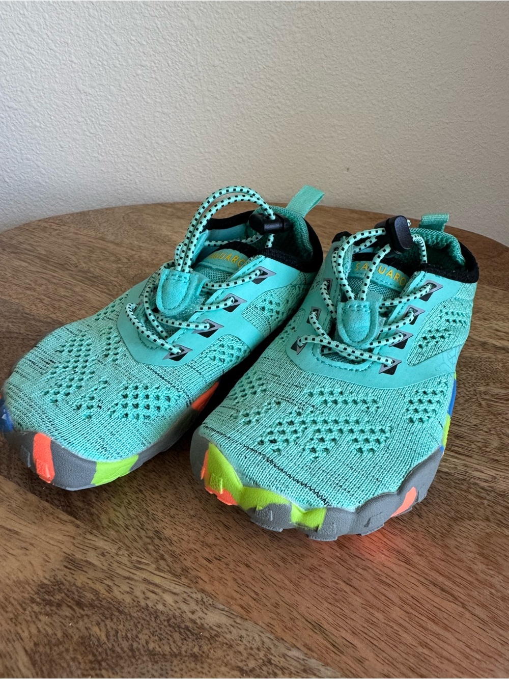 Kids Aqua Saguaro Barefoot Shoes, size 27 (US 10)
